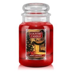 Country Candle large candle, Merry Christmas