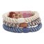 Set of three beaded hair ties Top Model – blue
