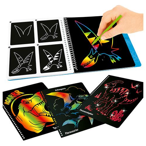Scratch pad with Dino World Magic Scratch scratcher