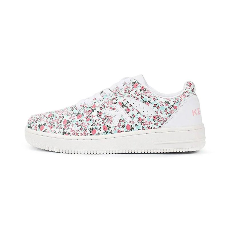 Damenschuhe Kelme Retrobasket Flowers - Farbe: Weiß, Größe: 35