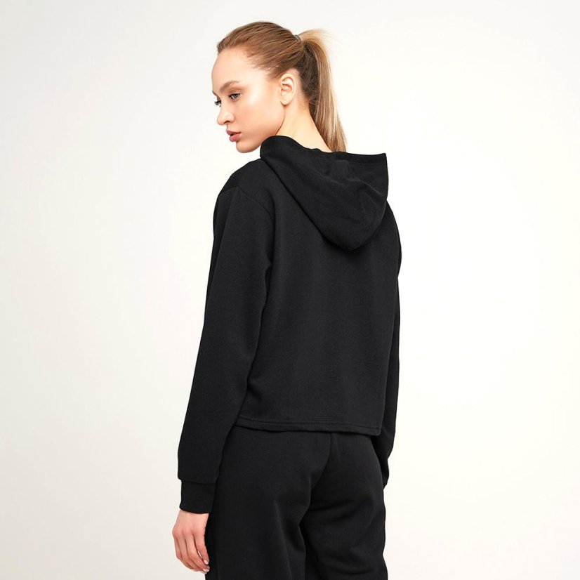 Damen-Sweatshirt Puma Amplified Cropped Hoodie - Farbe: Weiß/Schwarz, Größe: S