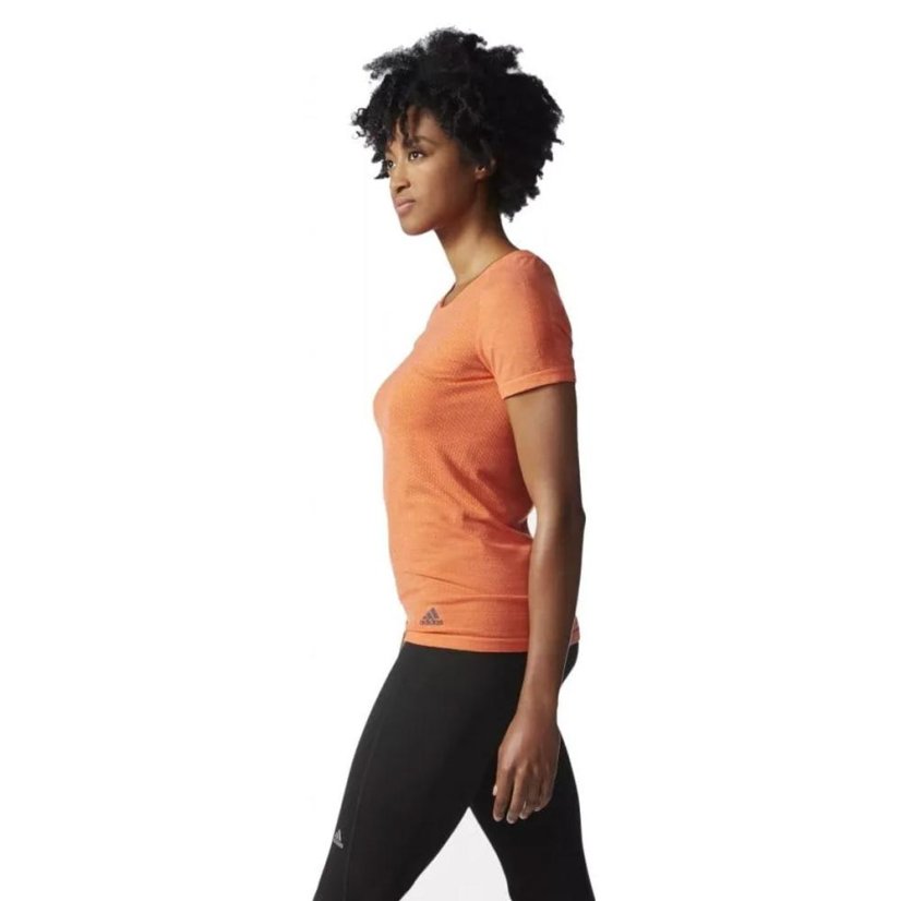 Dámske bežecké tričko Adidas Wool Primeknit - Farba: Oranžová, Veľkosť: M