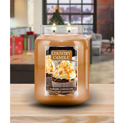 Country Candle Kerze groß, Caramel Chocolate