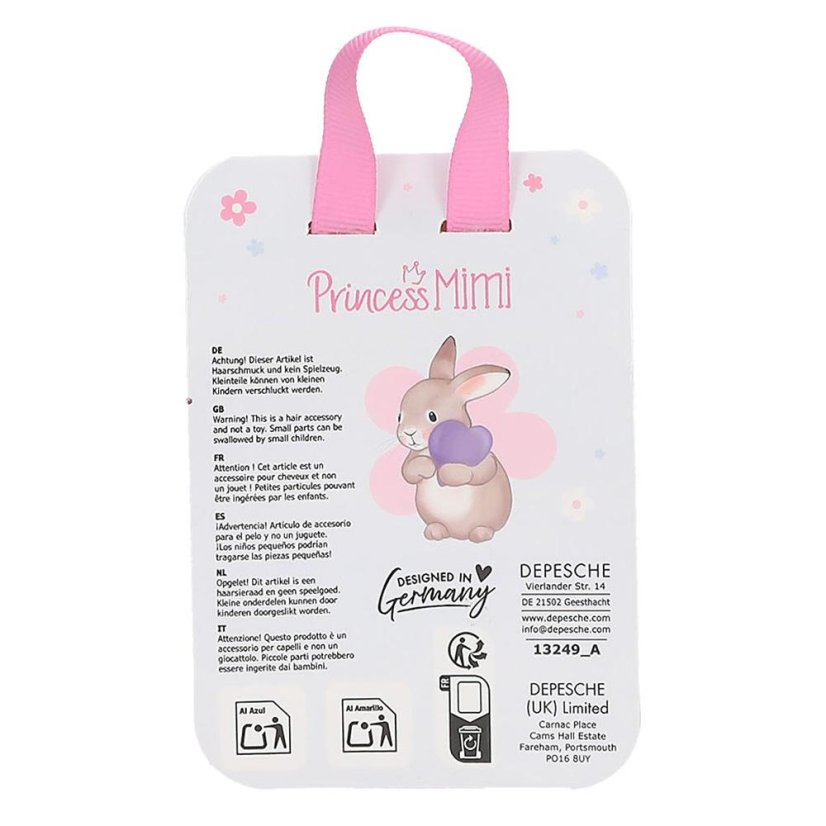 Haarspangen mit Glitzer Princess Mimi Hasen