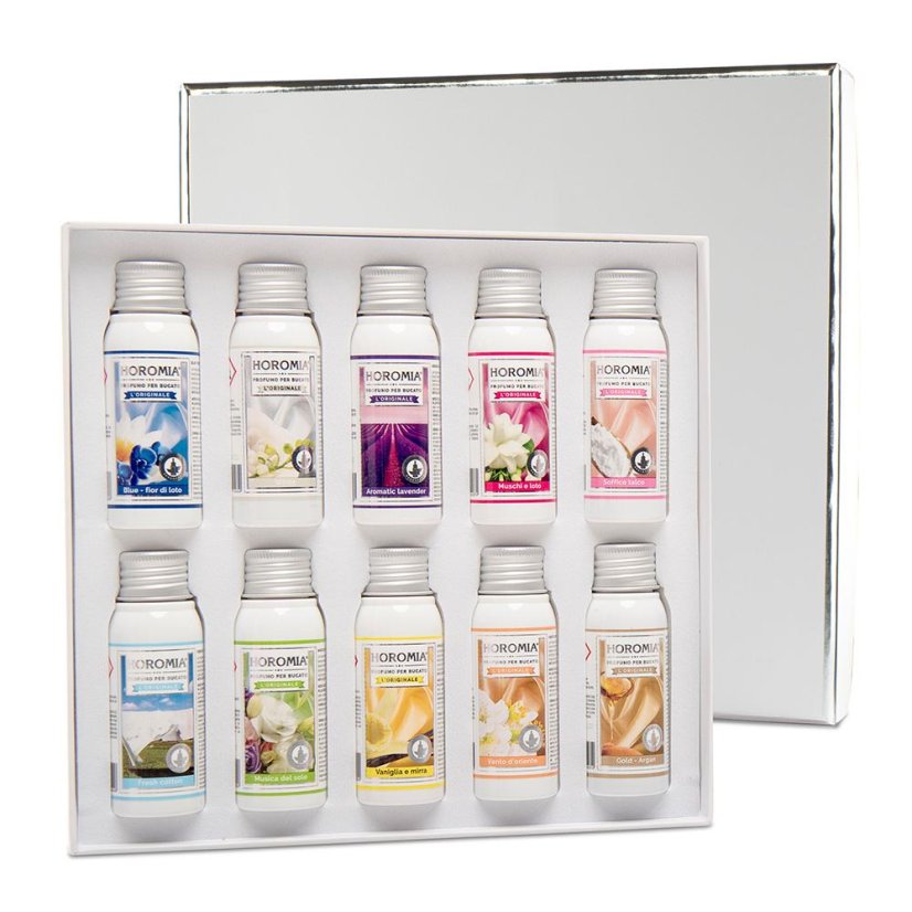 Horobox silver gift set of laundry perfumes, 10x50 ml