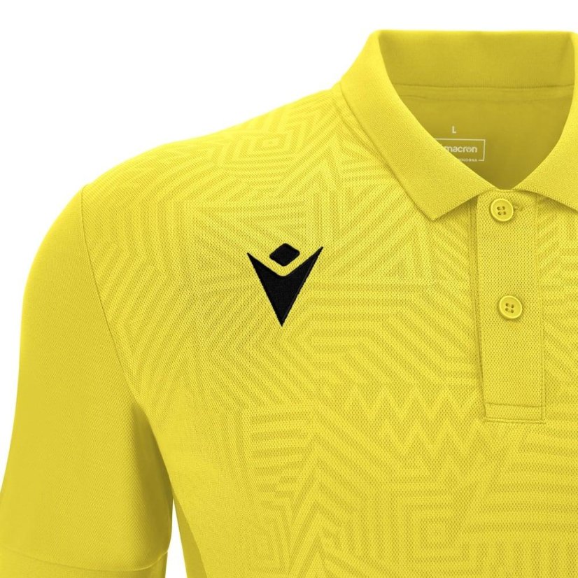 Koszulka polo Macron Rap - Kolor: Żółty/czarny, Rozmiar: XS