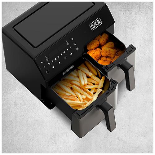 Black+Decker BXAF9000E black and silver hot air fryer