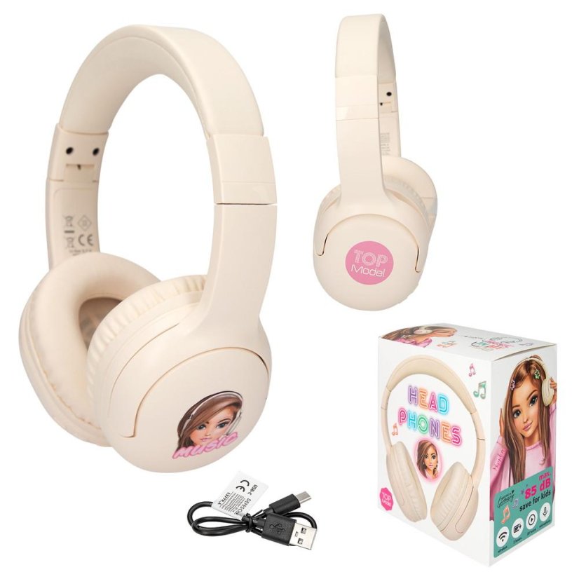 Top Model Wireless Headphones, Cream