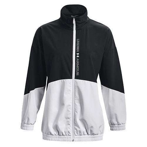 Dámská bunda Under Armour Woven FZ Oversized Storm Jacket - Barva: Černá, Velikost: L