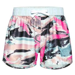 Play Up Printed Shorts-BLU