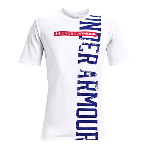 Herren-T-Shirt Under Armour Vertical Signature SS - Farbe: Weiß, Größe: 3XL
