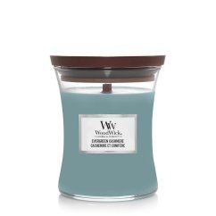 WoodWick Medium Candle, Evergreen Cashmere
