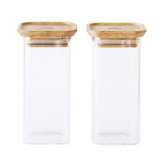 Set aus 2 Glasbehältern Pebbly PKV-048, 320 ml