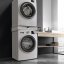 Universal spacer between washing machine and dryer with pull-out drawer and storage shelf Meliconi Torre Duo 656123 white