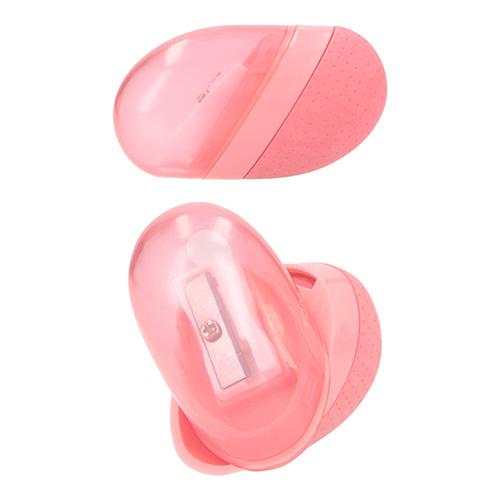 Heart-shaped eraser and Top Model Best Friend pencil sharpener, light pink