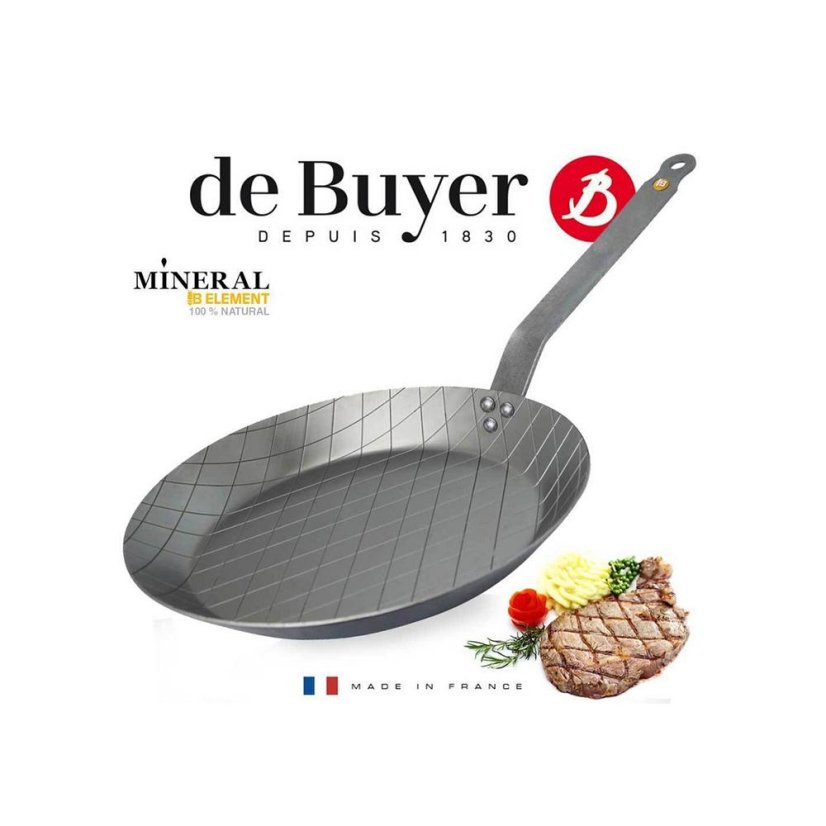 Steakpfanne de Buyer MINERAL B 5616.24, 24 cm Stahl