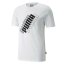 Men's Puma Power Logo T-shirt - Color: White, Size: L