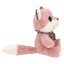 Snukis Foxie Plush Fox – 18 cm, pink and white