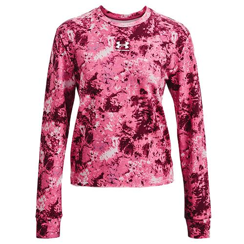 Dámska mikina Under Armour Rival Terry Print Crew - Farba: Fialová, Veľkosť: L