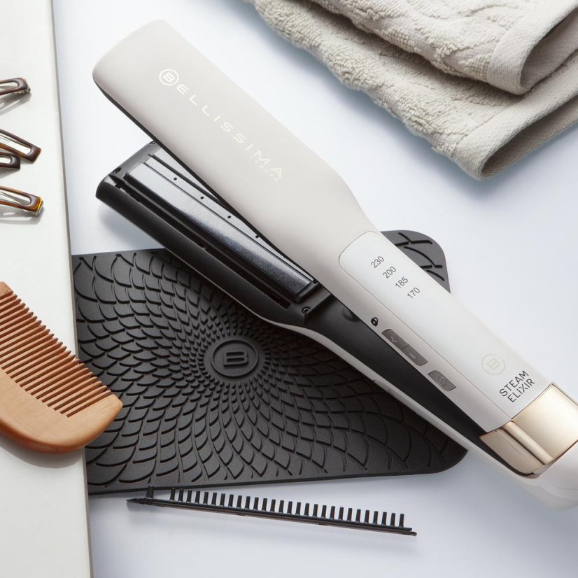 Bellissima STEAMELIXIR 11808 white and gold hair straightener
