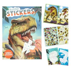 Kreativní sešit se samolepkami Dino World Number Stickers