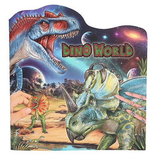 Kreativní omalovánky se samolepkami Dino World, 44 kusů