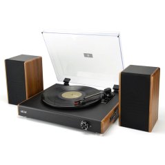 Gramofón AKAI ATT-240SP s reproduktormi, čierny-drevený