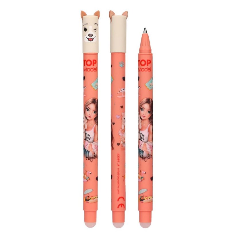 Top Model Sunny Dog Hayden Erasable Gel Pen, Coral