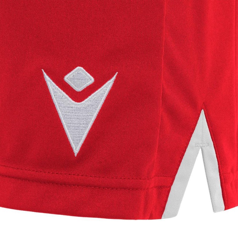 Fußballshorts Macron Tempel - Farbe: Rot/Weiß, Größe: M