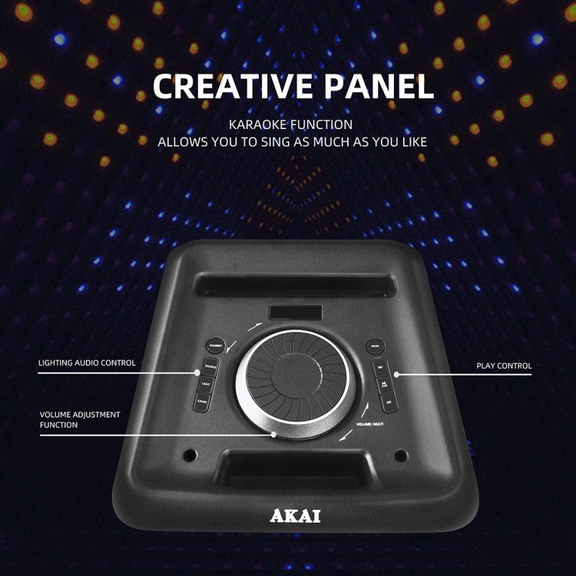 AKAI DJ-880 black speaker