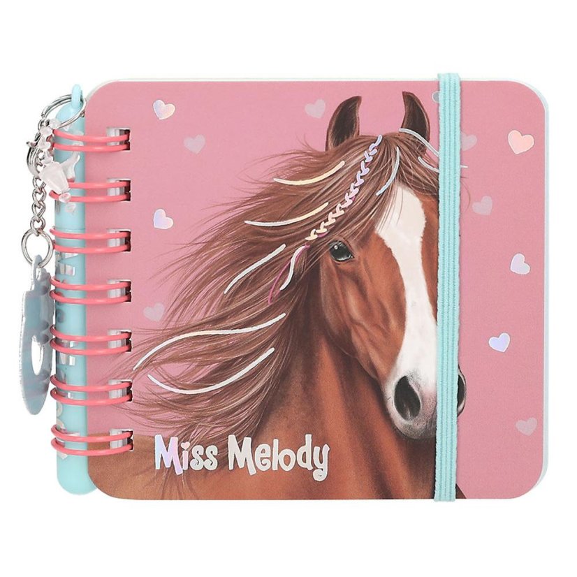 Miss Melody mini jegyzetfüzet golyóstollal, barna ló