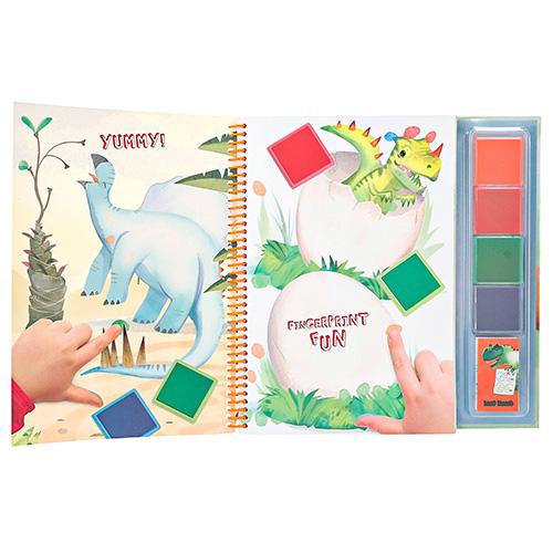 Dino World Fingerprint Fun Coloring Book