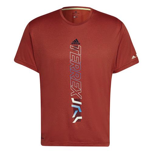 Pánské běžecké tričko Adidas Terrex Agravic - Barva: Oranžová, Velikost: S