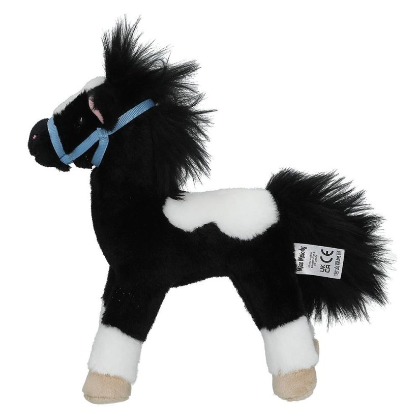 Miss Melody Plush Horse – Black and White, 18 cm