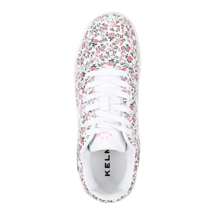 Damenschuhe Kelme Retrobasket Flowers - Farbe: Weiß, Größe: 35