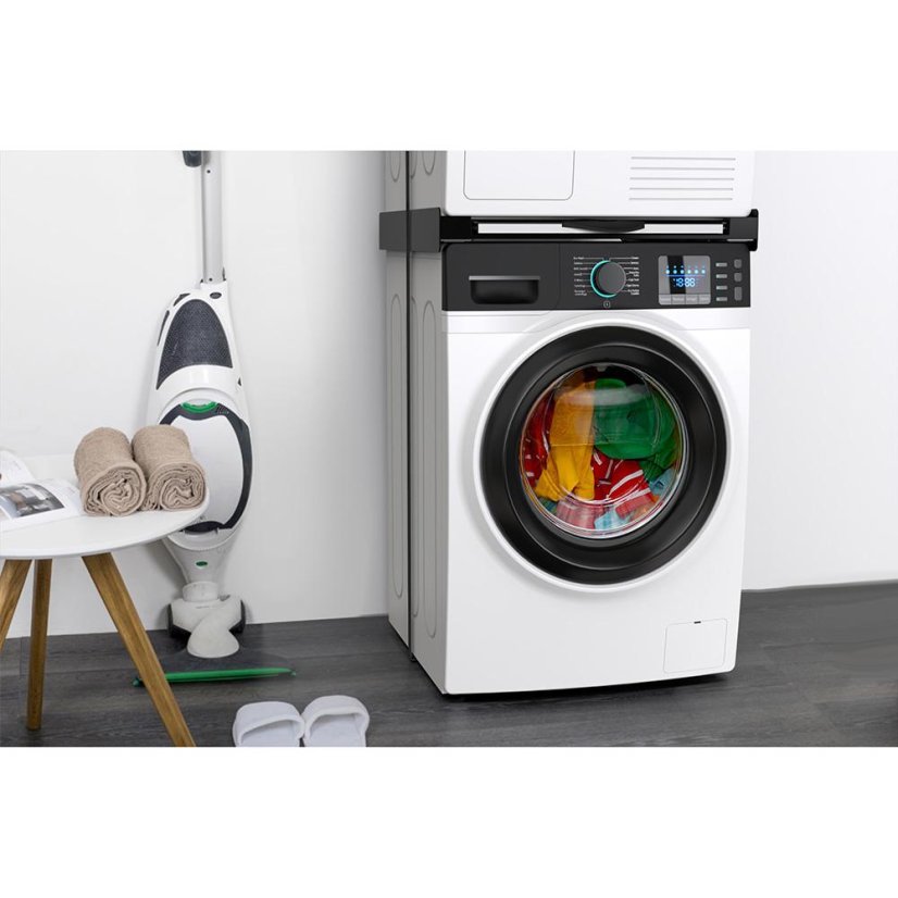 Universal adapter between the handle and the dryer with a wooden shelf Meliconi Torre DARK 656128 black