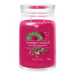Duża świeca Yankee candle Signature, Sparkling Winterberry