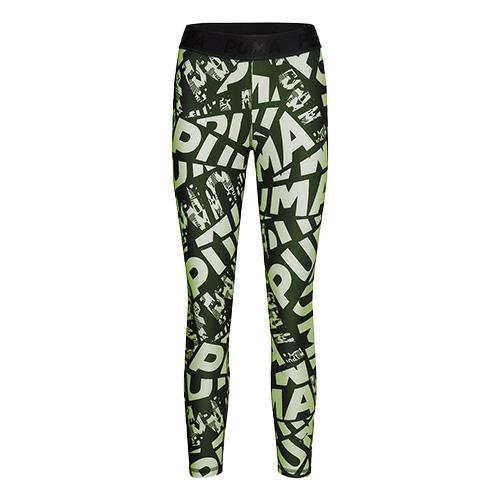 Damskie legginsy Puma Modern Sport Branded Tights - Kolor: Zielony, Rozmiar: M
