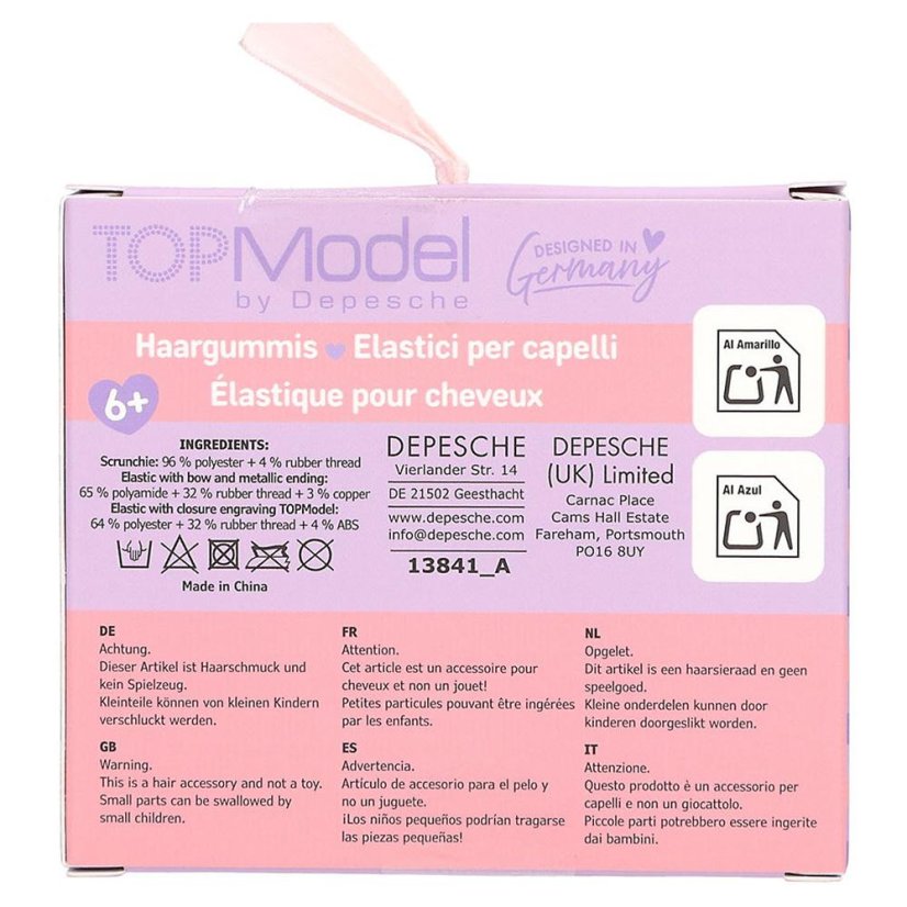 Set of elastic hair ties Top Model Talita