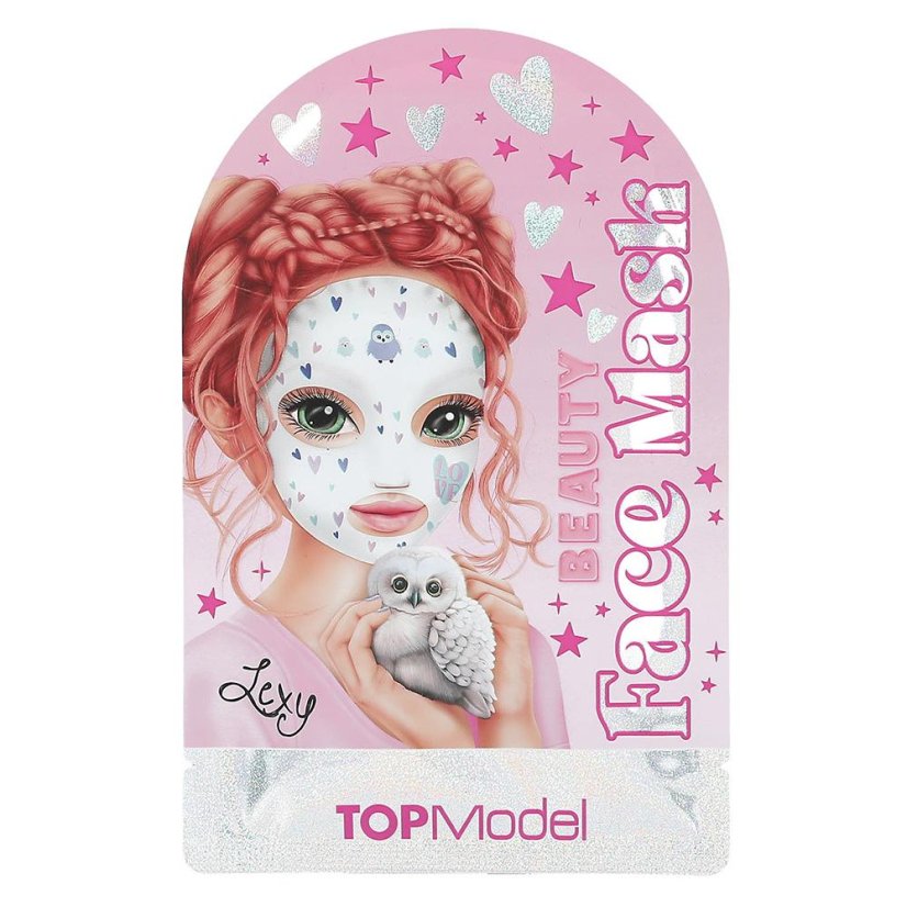 Hydrating face mask with Top Model Beauty & Me Lexy design