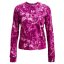 Dámská mikina Under Armour Rival Terry Print Crew - Barva: Fialová, Velikost: L