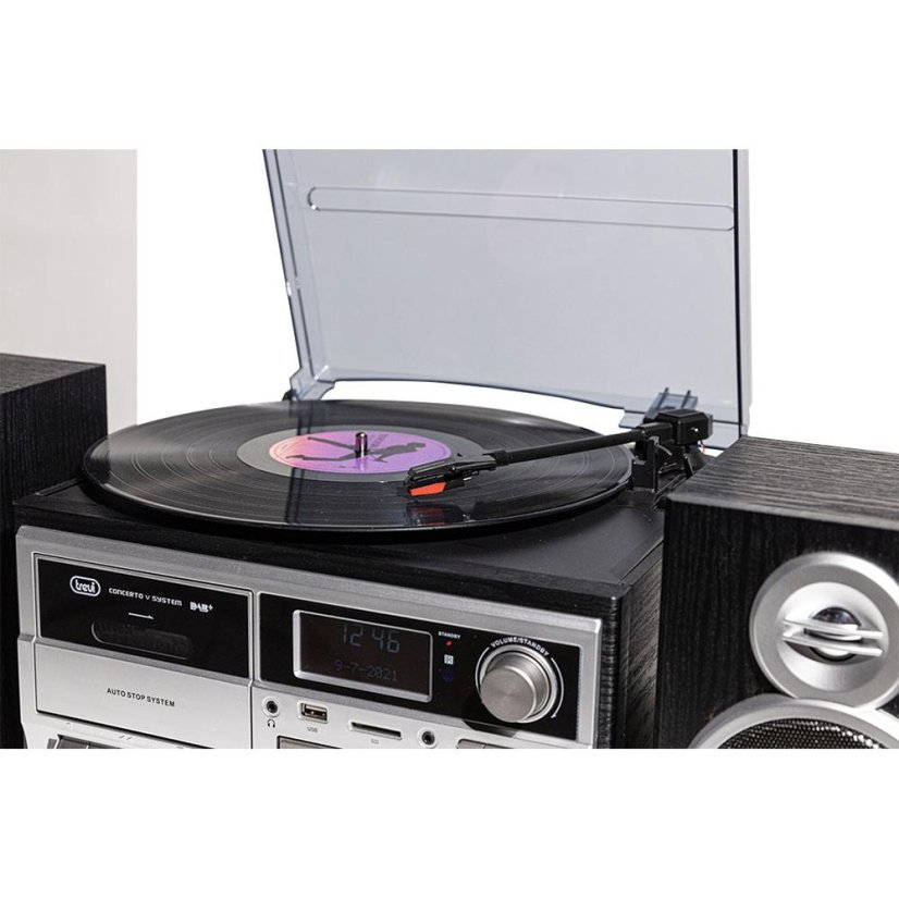 Trevi DAB BK TT 1072 čierny Hi-Fi systém