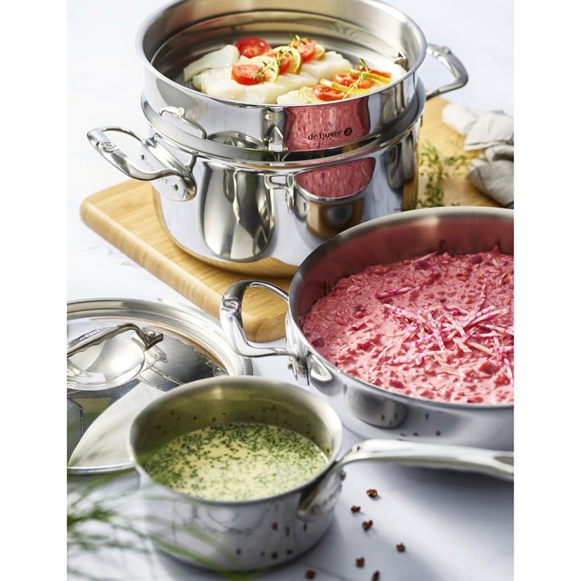 Set of 3 de Buyer Affinity 3706.01 stainless steel pots