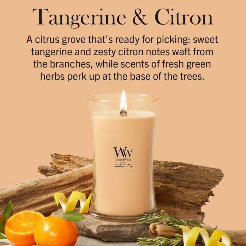 WoodWick Large Candle, Tangerine & Citron