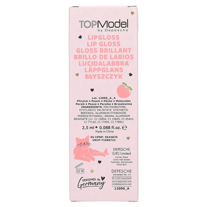 Top Model Beauty & Me Lip Gloss with Applicator – Peach, Lexy