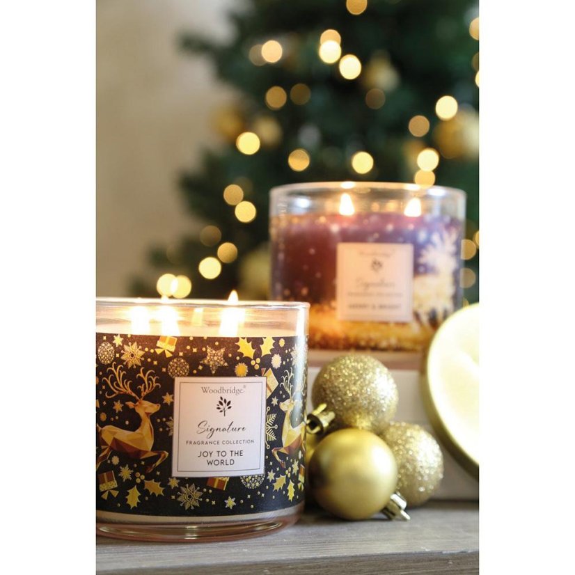 WoodBridge Signature Candle, Joy To The World