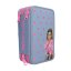 Three-tier pencil case with accessories and Top Model Talita badges