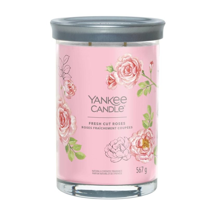 Świeca Yankee candle Signature Tumbler duża, Fresh Cut Roses