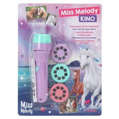 Projekčná baterka Miss Melody, 24 obrázkov, 3 disky, fialová