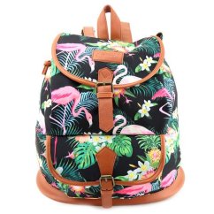 Target Vintage Retro Floral Black Backpack 21962